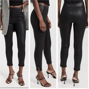 Frame Jet Set Skinny Crop Noir Coated Stretch High Rise Ankle Jeans 31‎